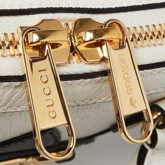 Gucci x Adidas White/Black Smooth Leather 1955 Horsebit Mini Bag - Picture 8 of 11